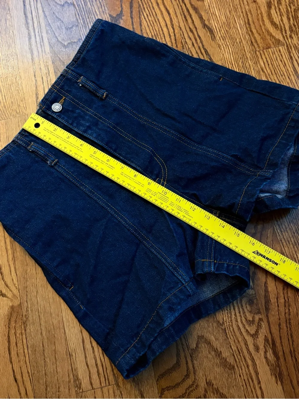 MOUSSY High Rise Sailor Denim Shorts Dark Wash Size 1 (XS/25) Japanese Denim